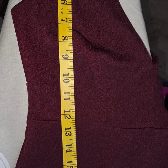 Birdy Grey Dress Womens Small Burgundy V-Neck Sleeveless Bridesmaid Maxi Gown - Picture 13 of 14